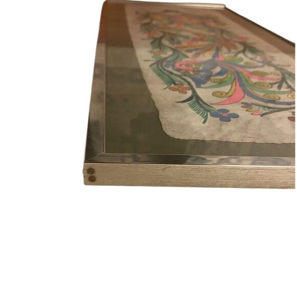 VTG Set of Hand Painted Mexican Amate Folk Art Wall Decor Birds Floral Ethnic - Picture 7 of 16